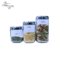 بانکه حبوبات شیشه ای 2 زیبا مدل بنیس