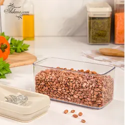 بانکه حبوبات مستطیل وانیلی کوچک لیمون مدل سارینا کد 3