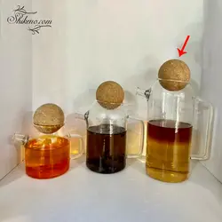 قوری 15 سانت درب توپی بزرگ پیرکس چین