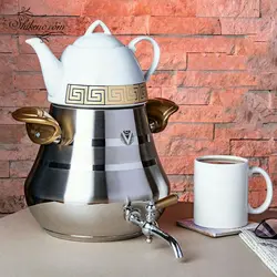 قوری کتری شیردار طلایی 406 ویژن سانگ