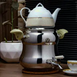 قوری کتری شیردار کرم 205 ویژن سانگ