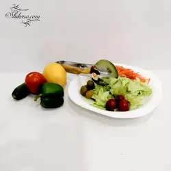 انبر سالاد استیل قاشقی شیاردار یونیک کد 3401