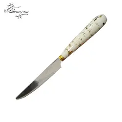 کارد و چنگال مرمر طلایی دسته سرامیک یونی هوم