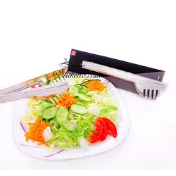انبر سالاد بیضی شیاردار استیل