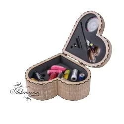 جعبه لوازم خیاطی طرح قلب عروس نوین | شیک نو , بزرگترین مجموعه فروش پلاسكو و لوازم آشپزخانه