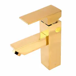 شیر روشویی پارس صدف مدل فلت طلایی