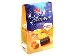 شکلات آمور مغزدار کاراملی 400 گرم دو سرپیچ