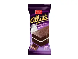 کیک کرم شیری آلبینا با لایه کاکائویی 40 گرم