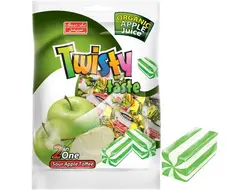 تافی تویستی دو رنگ با کنسانتره طبیعی سیب ترش 110 گرم