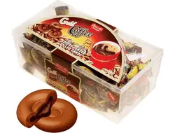 آبنبات گلد کافی مغزدار مینی راپ کریستال قهوه شیرین عسل 500 گرم