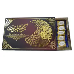 گز لقمه 40 درصد مخلوط پسته و بادام کادویی گز شهرت