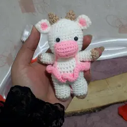 جاکلیدی بافتنی مدل گاو