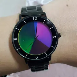 ساعت مچی صفحه هفت رنگ مدل elysian مشکی