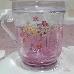 لیوان آکواریومی کودک طرح جغد روی شاخه