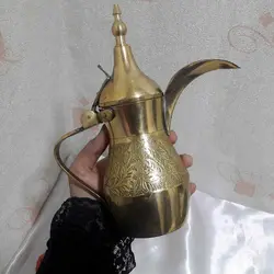 دله قهوه جوش عربی برنجی ارتفاع 22 سانتی متر