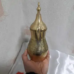 دله قهوه جوش عربی برنجی ارتفاع 22 سانتی متر