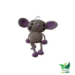 آویز جاکلیدی بافتنی طرح موش کد 1655