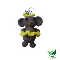 آویز جاکلیدی بافتنی طرح فیل کد 1657