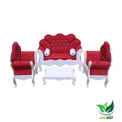 ماکت دکوری مبل 4 نفره سرخابی رنگ