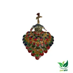 جا جواهری مدل طاووس دم بسته (برنزی)