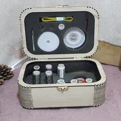 ست جعبه لوازم خیاطی چوبی کد c50