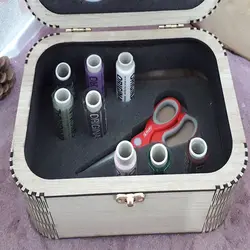 ست جعبه لوازم خیاطی چوبی کد c50