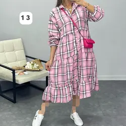 پیراهن مانتویی کد 6052