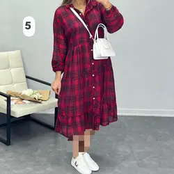 پیراهن مانتویی کد 6052