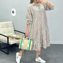 پیراهن مانتویی کد 6052