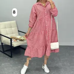 پیراهن مانتویی کد 6052