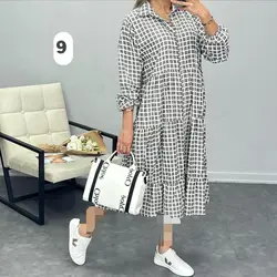 پیراهن مانتویی کد 6052