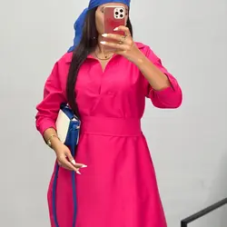 پیراهن کمردار کد 6185