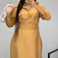 پیراهن کمردار کد 6185