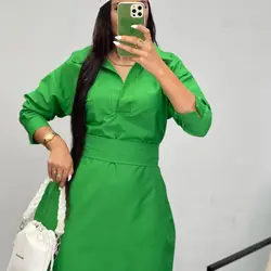 پیراهن کمردار کد 6185