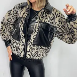 کاپشن خز ترکیب با چرم مزونی کد 6417