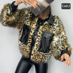 کاپشن خز ترکیب با چرم مزونی کد 6417