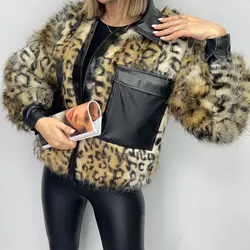 کاپشن خز ترکیب با چرم مزونی کد 6417