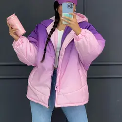 کاپشن پفی ابرنگی کد 6438