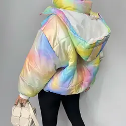 کاپشن پفی ابرنگی کد 6573