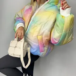 کاپشن پفی ابرنگی کد 6573