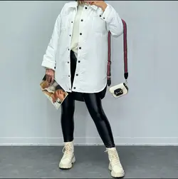 کاپشن دکمه دار کد 6272