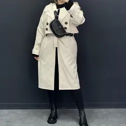 ترنچ کت استردار بلند کد 6630