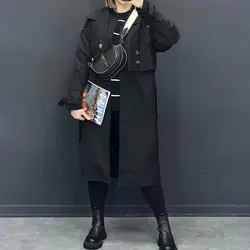 ترنچ کت استردار بلند کد 6630