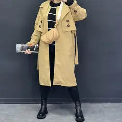 ترنچ کت استردار بلند کد 6630