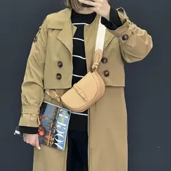 ترنچ کت استردار بلند کد 6630