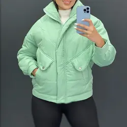 کاپشن جیب دکمه دار کد 6674