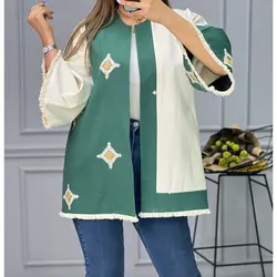 مانتو لینن هندی گلدوزی شده کد 2869