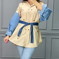 مانتو گلدوزی آفتابگردان کد  2880