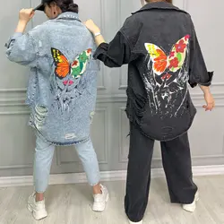 مانتو جین ترک پشت طرحدار کد 2829