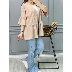 مانتو پارچه هندی عروسکی کد 2820